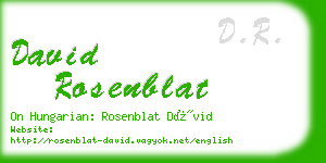 david rosenblat business card